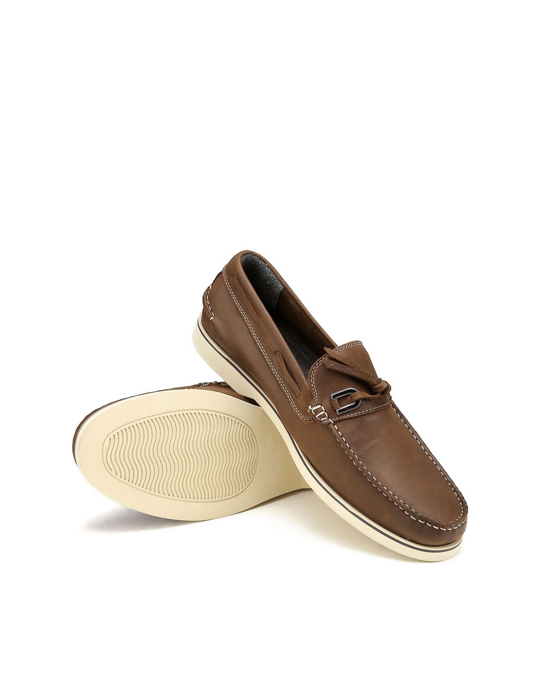 卡其色油磨砂皮休闲简约皮鞋