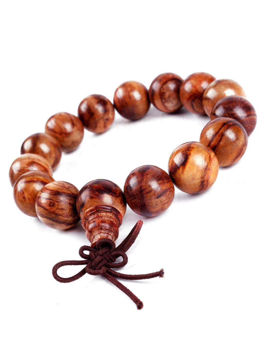 海南黄花梨手珠15mm带猫眼