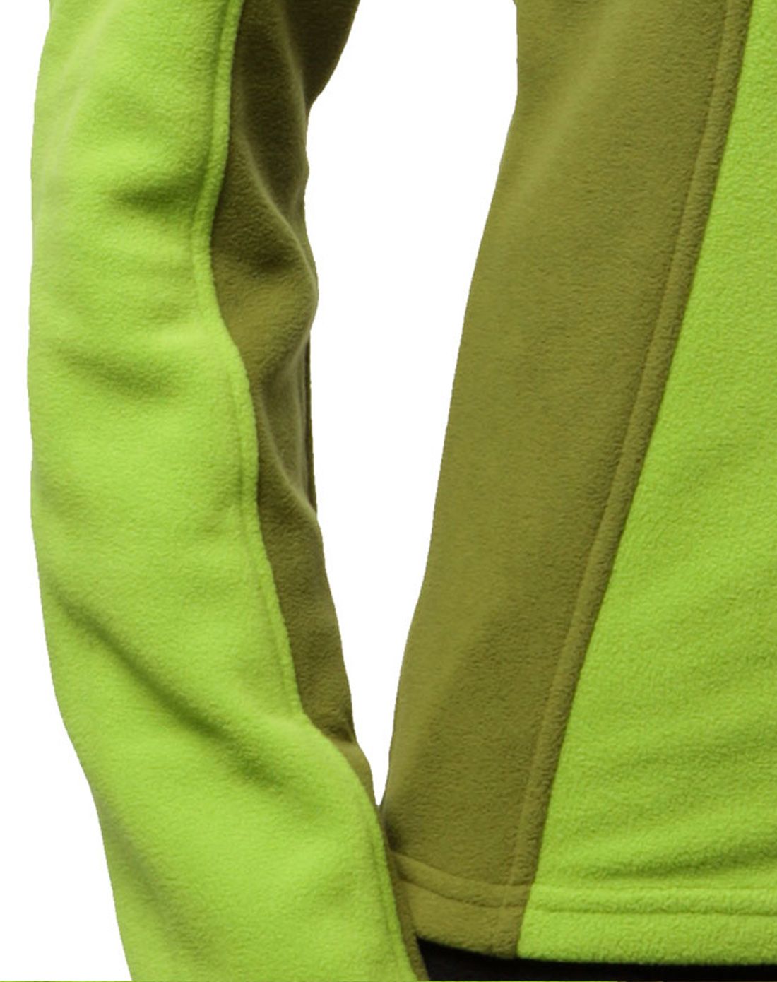 手感舒适柔软 女款艾绿色套头薄抓绒衣 轻便保暖