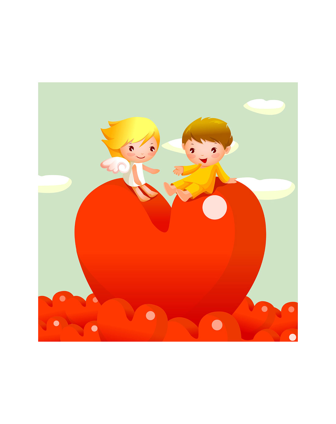 40*40cm相依相伴装饰画3件套