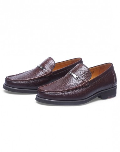 棕色仿大象皮商务行政单鞋