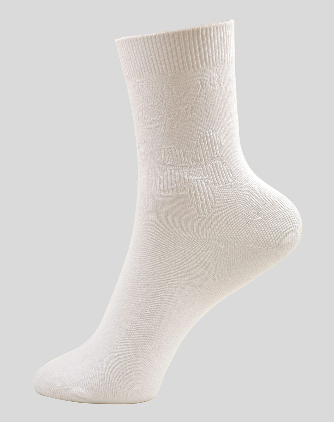 高科技白色纳米抗菌女袜