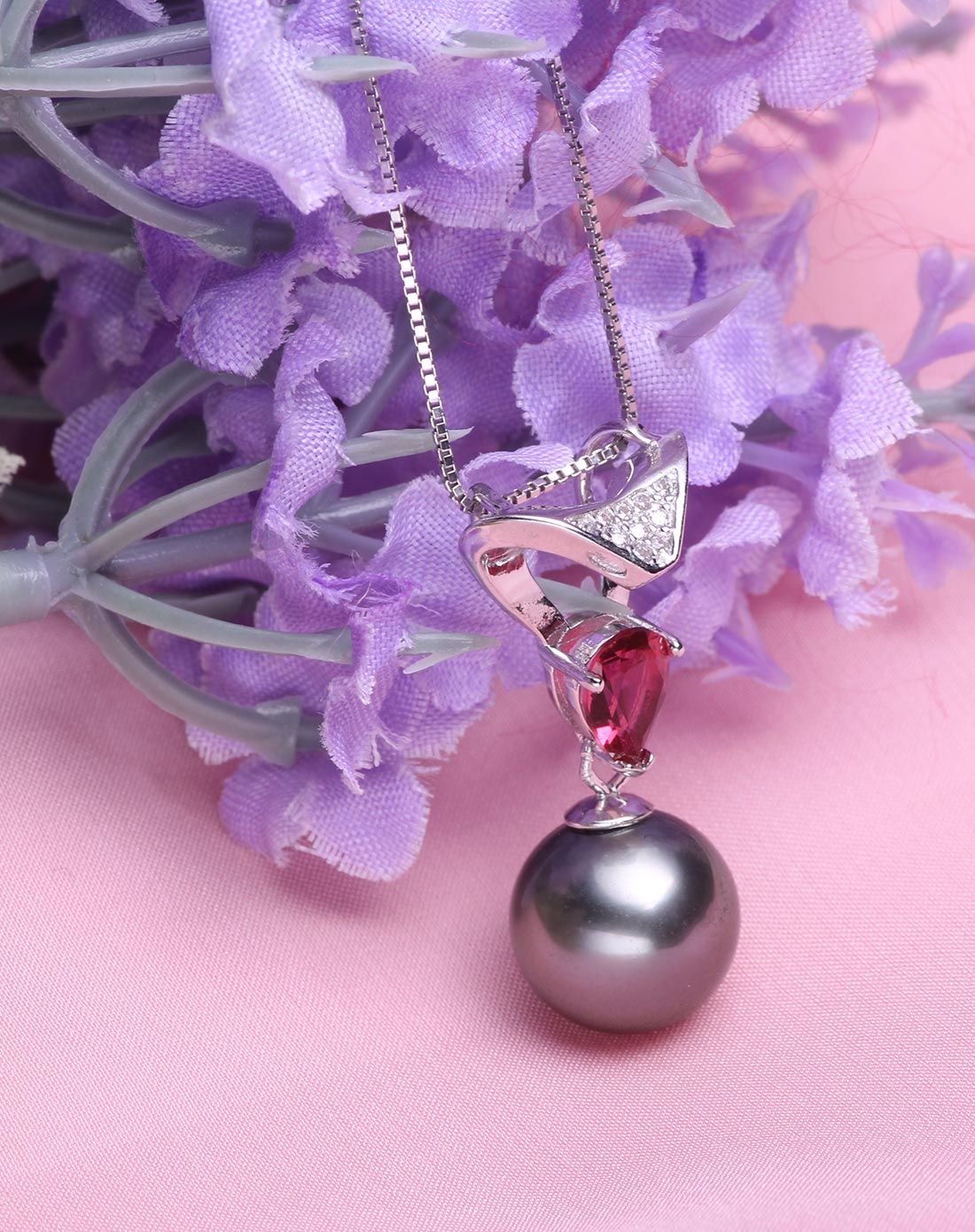 天然大溪地海水黑珍珠蛇吊坠 权威鉴定证书