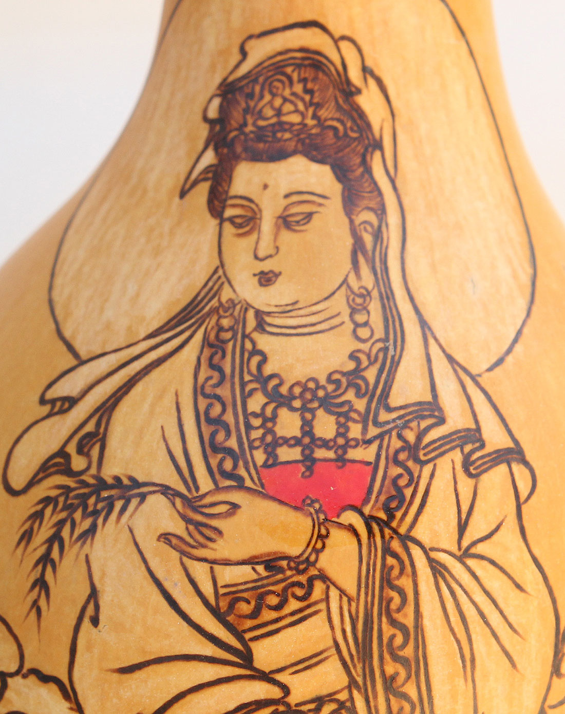 泰国烫画葫芦滴水观音保平安摆件(带底座)