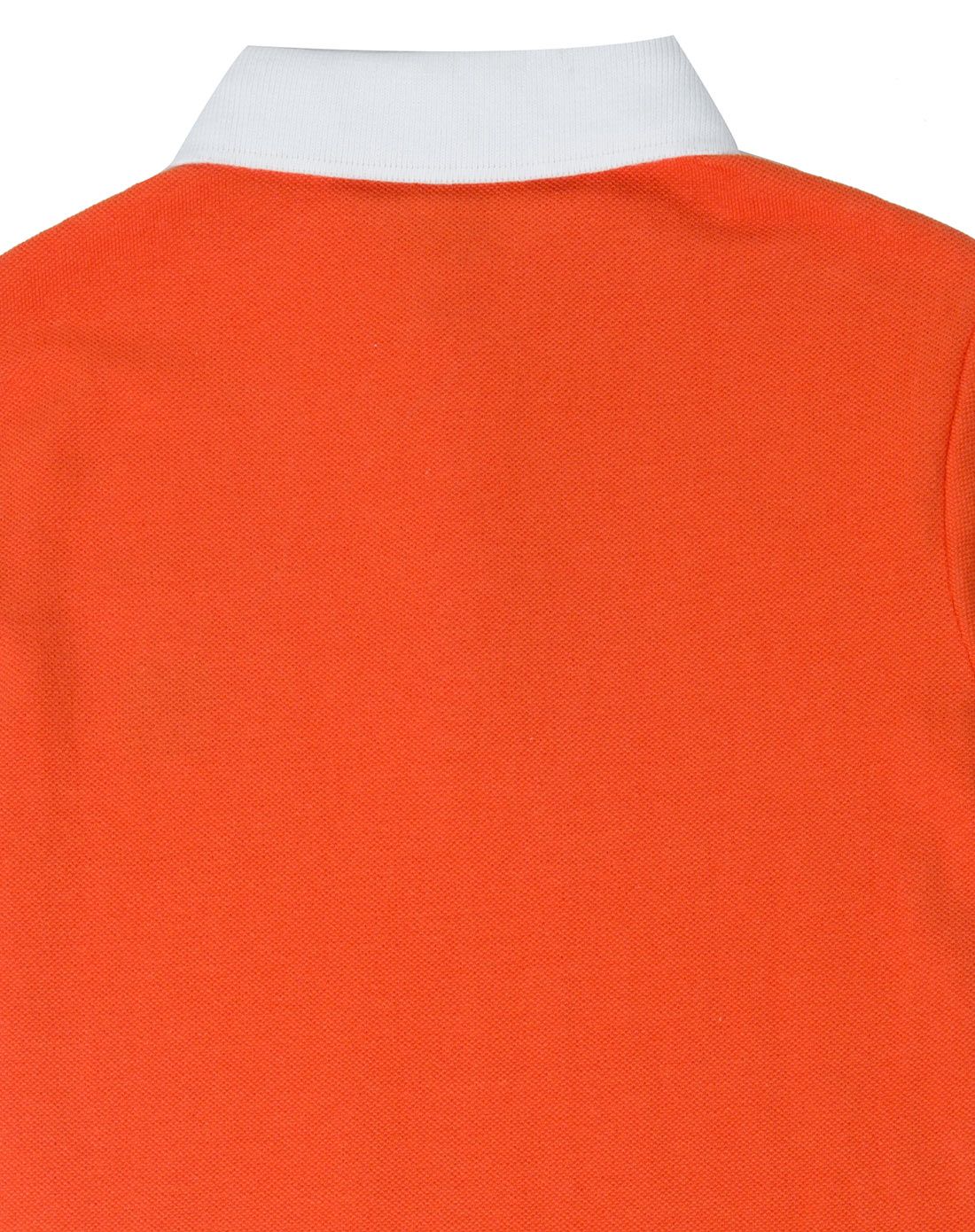 mqd 男童桔色撞色polo