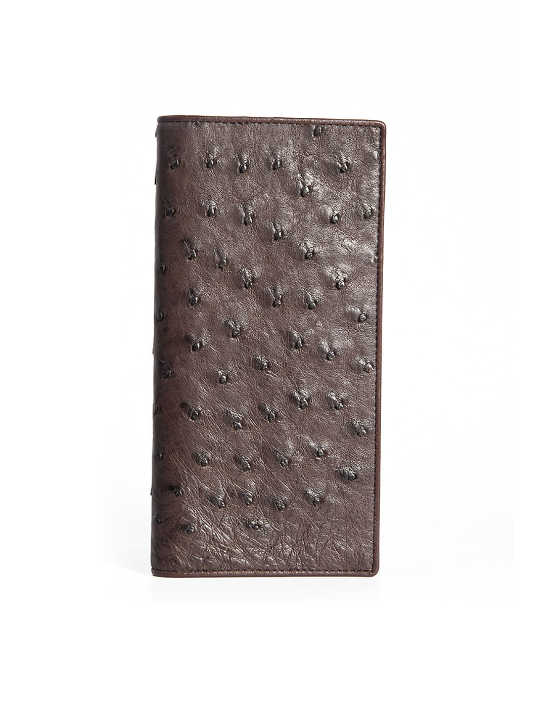 啡色时尚休闲鸵鸟皮钱包