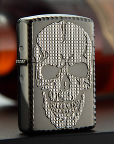 skull studs大骷髅头p白金色