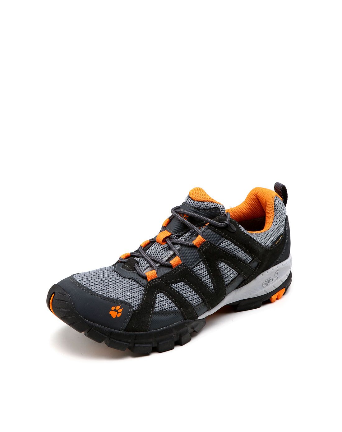 网面透气 男款柑橘配灰色远足鞋 舒适耐磨