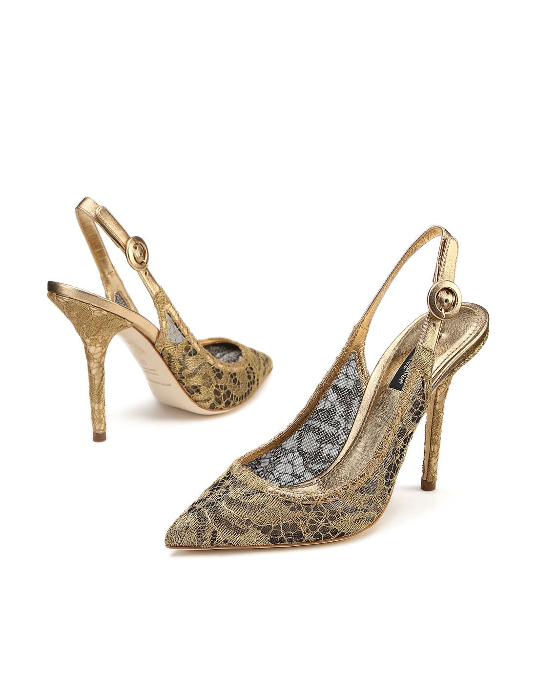 杜嘉班纳dolce&gabbana女款金色时髦优雅后空高跟鞋c17758at3931