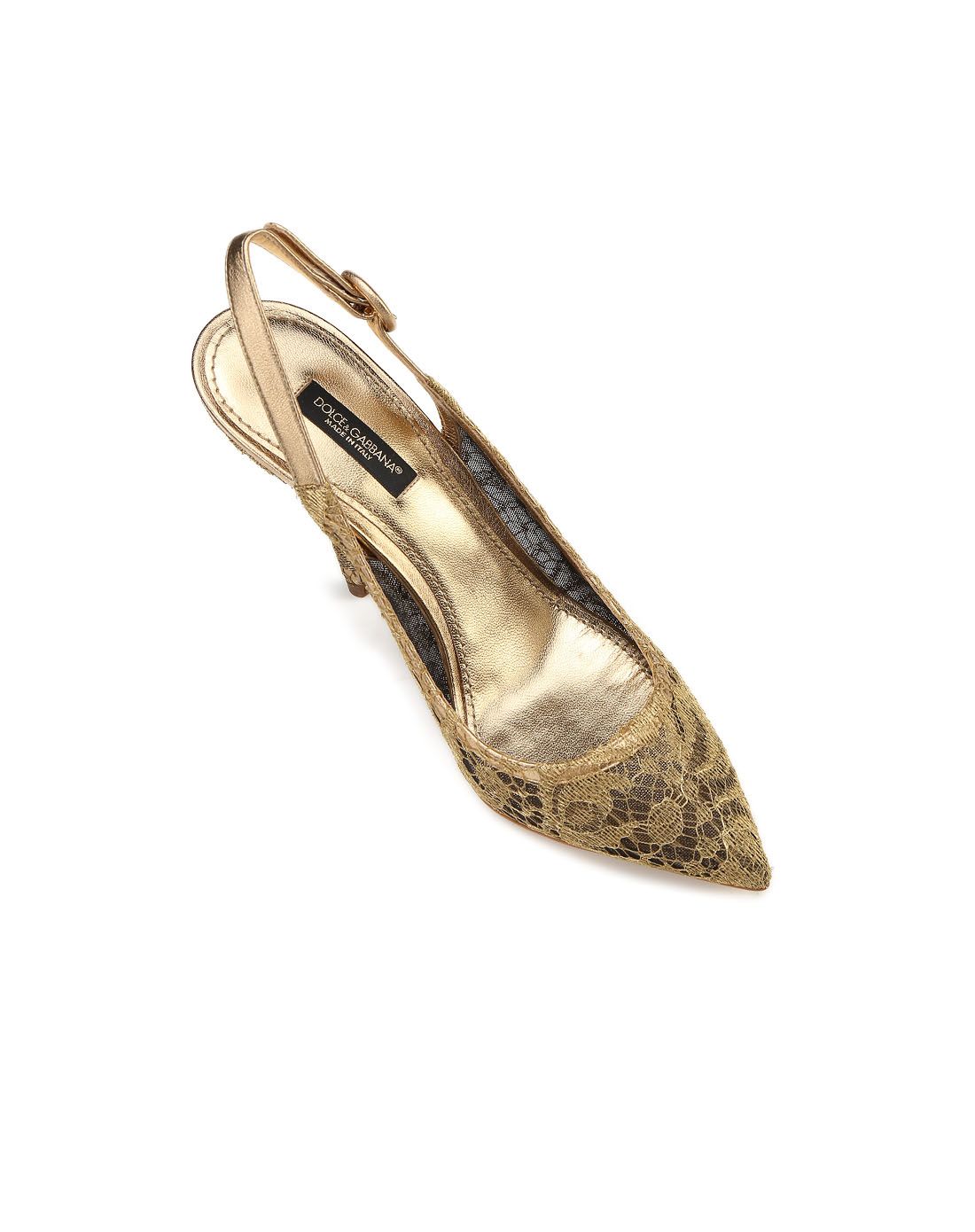 杜嘉班纳dolce&gabbana女款金色时髦优雅后空高跟鞋c17758at3931