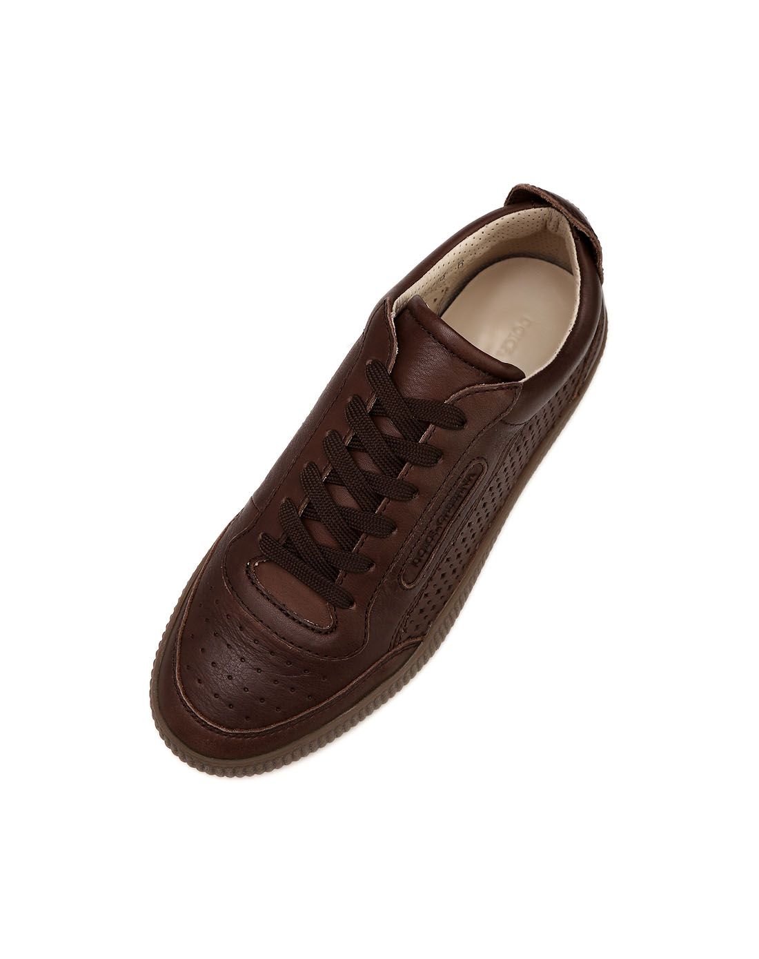 > dolce&gabbana男款棕色系带冲孔休闲鞋