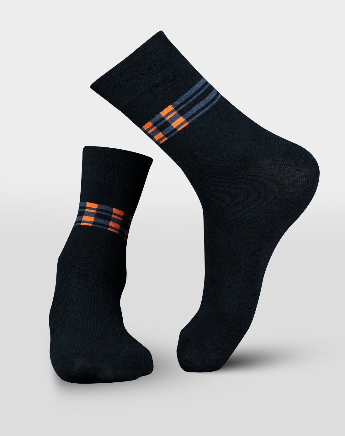 男士3对装 黑色运动透气长袜