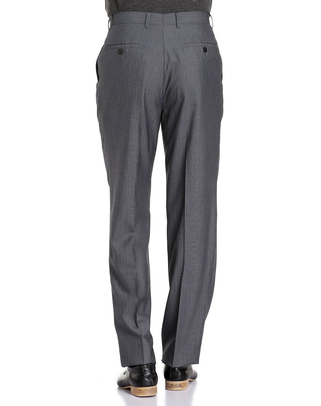 灰蓝色暗纹舒适百搭长西裤