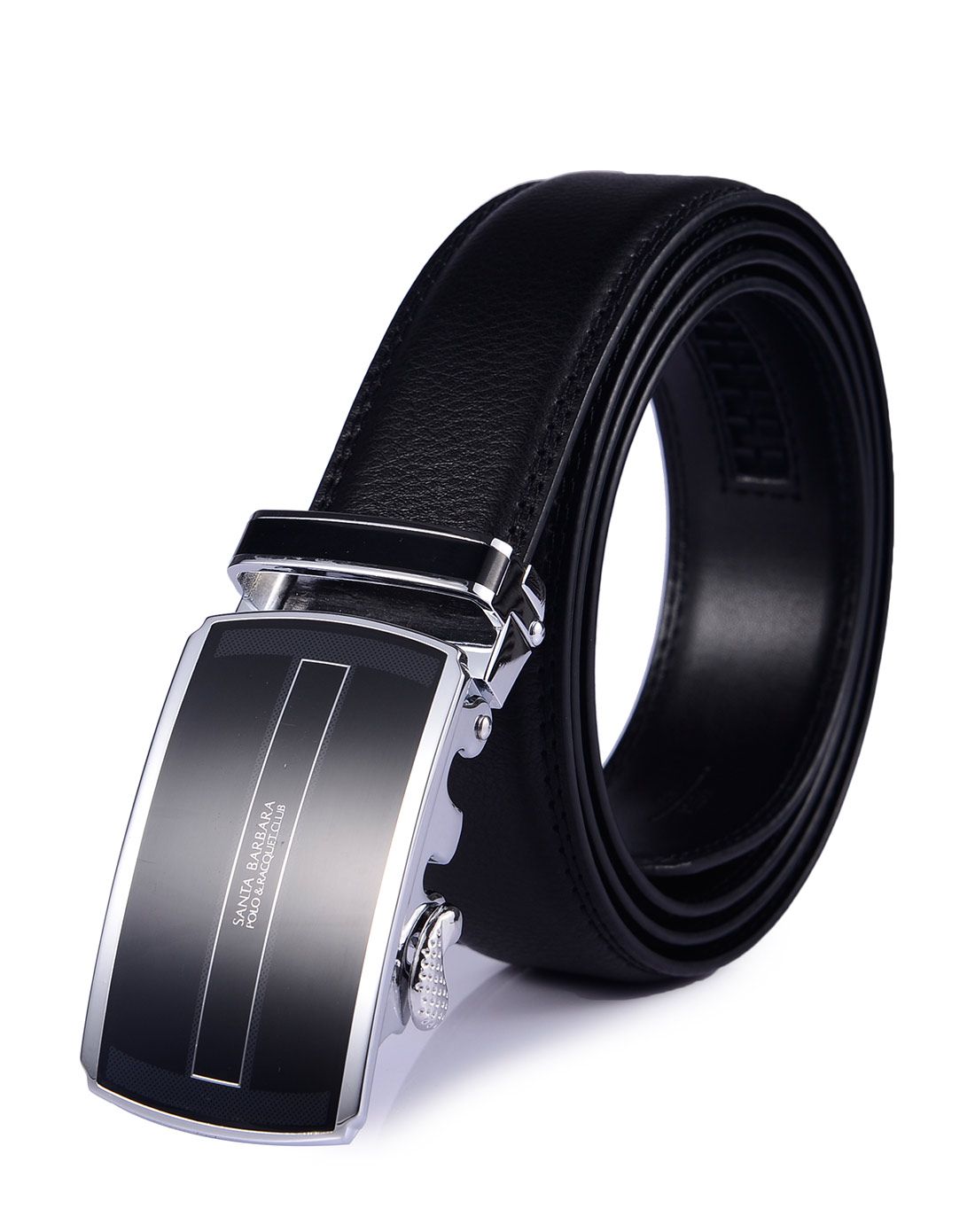 男款黑色牛皮经典商务皮带