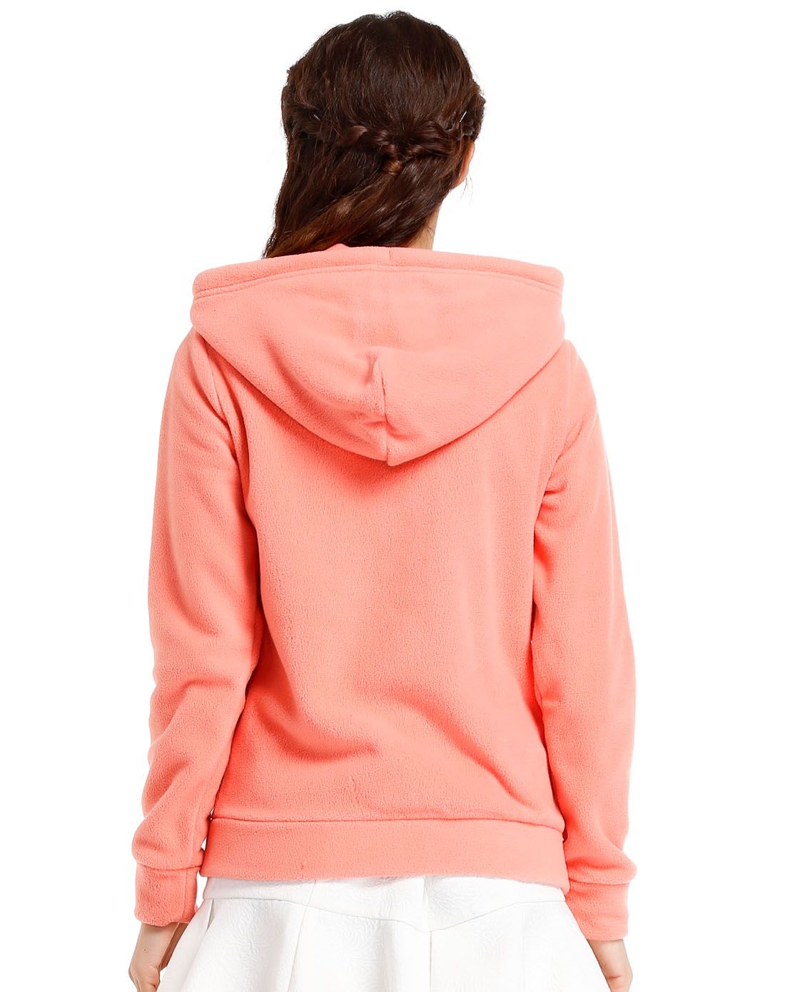 浅桃红色舒适简约长袖外套