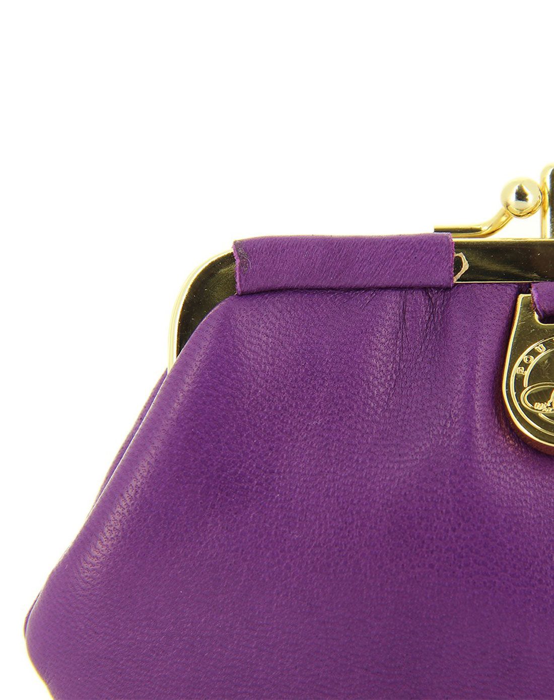 pourchetpourchet浅紫色女款复古羊皮零钱包1405parme_唯品会