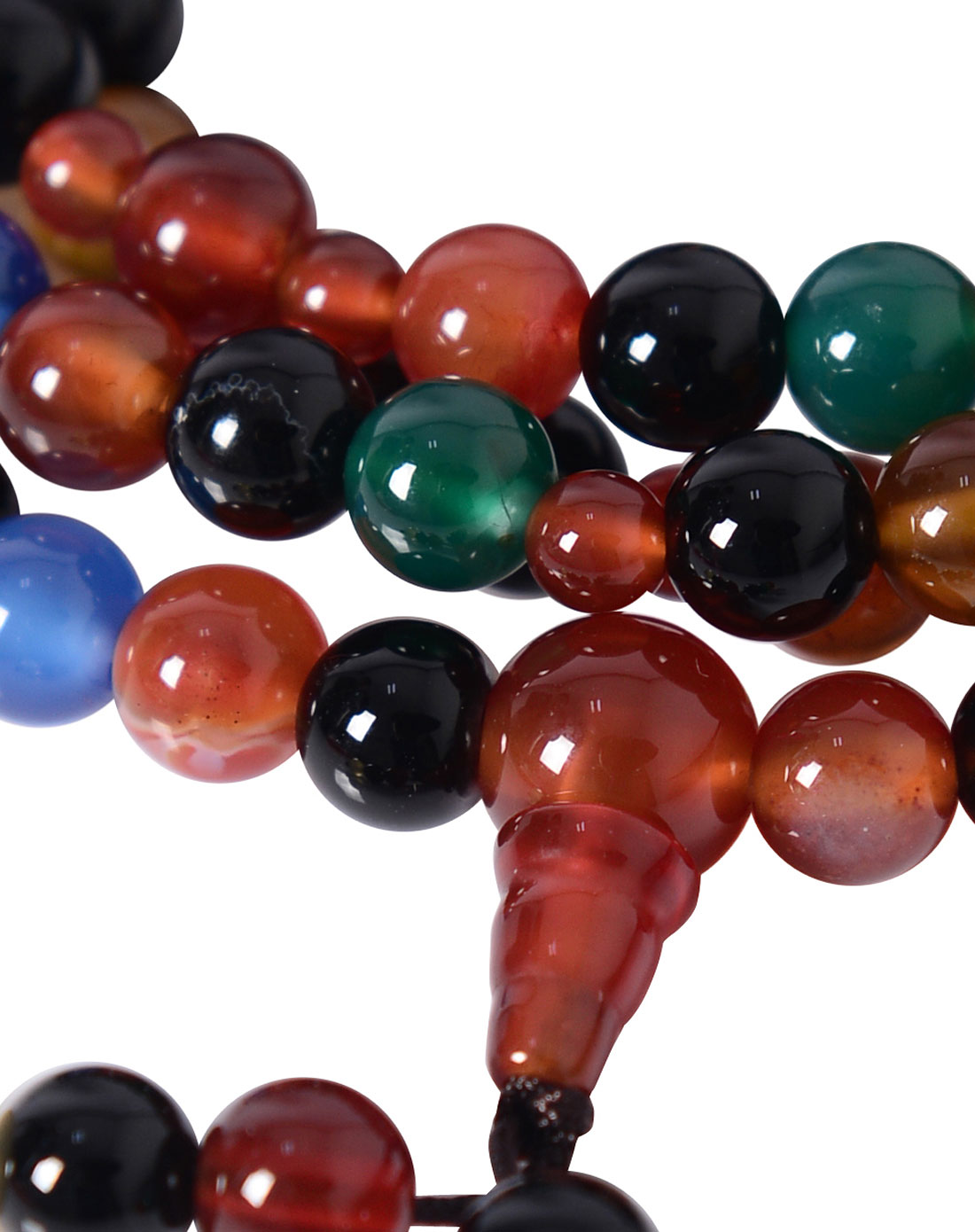 中性七彩色天然七彩玛瑙6mm108粒佛珠手链