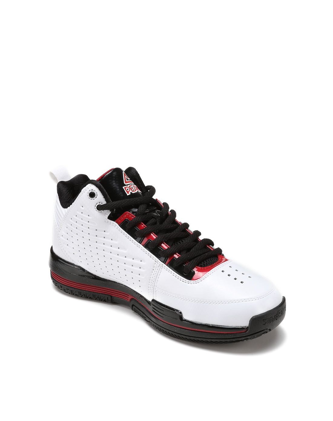 耐磨缓震 男款白配黑色专业篮球鞋 巴蒂尔八代