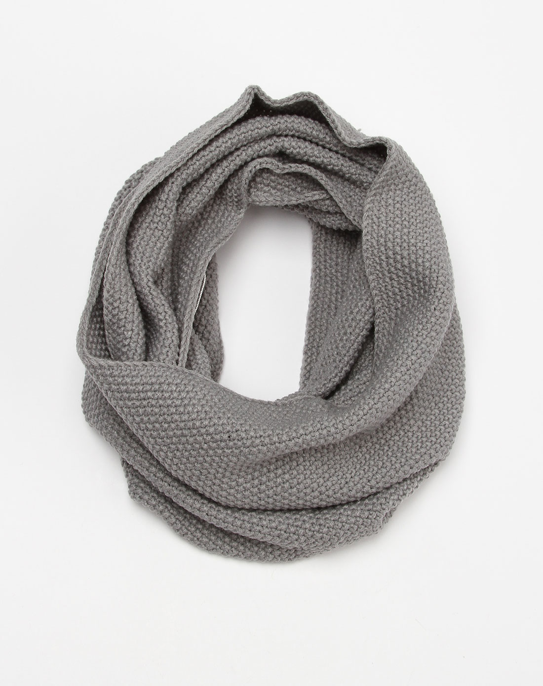 灰色小菠萝花毛线围脖