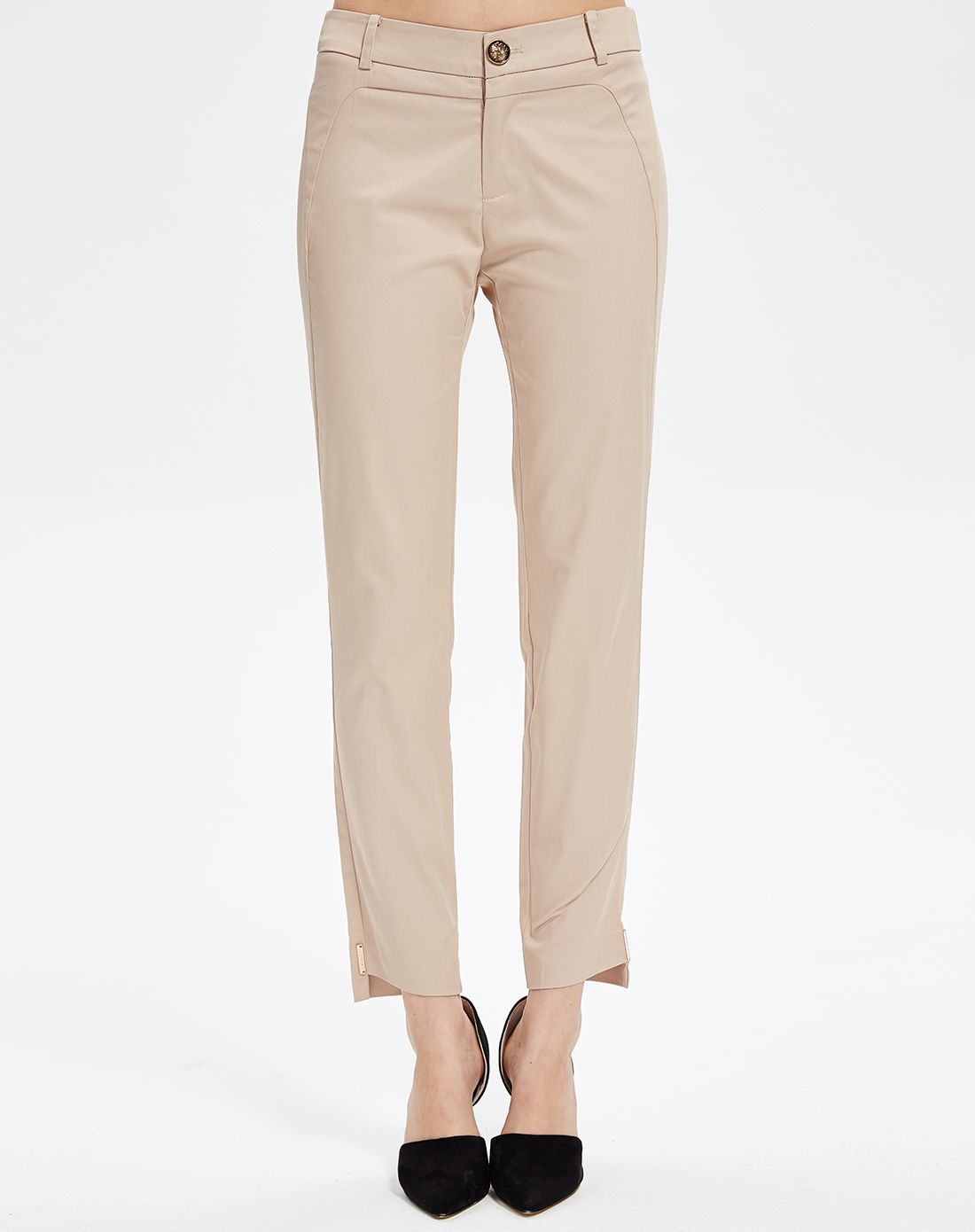 女式米色裤子