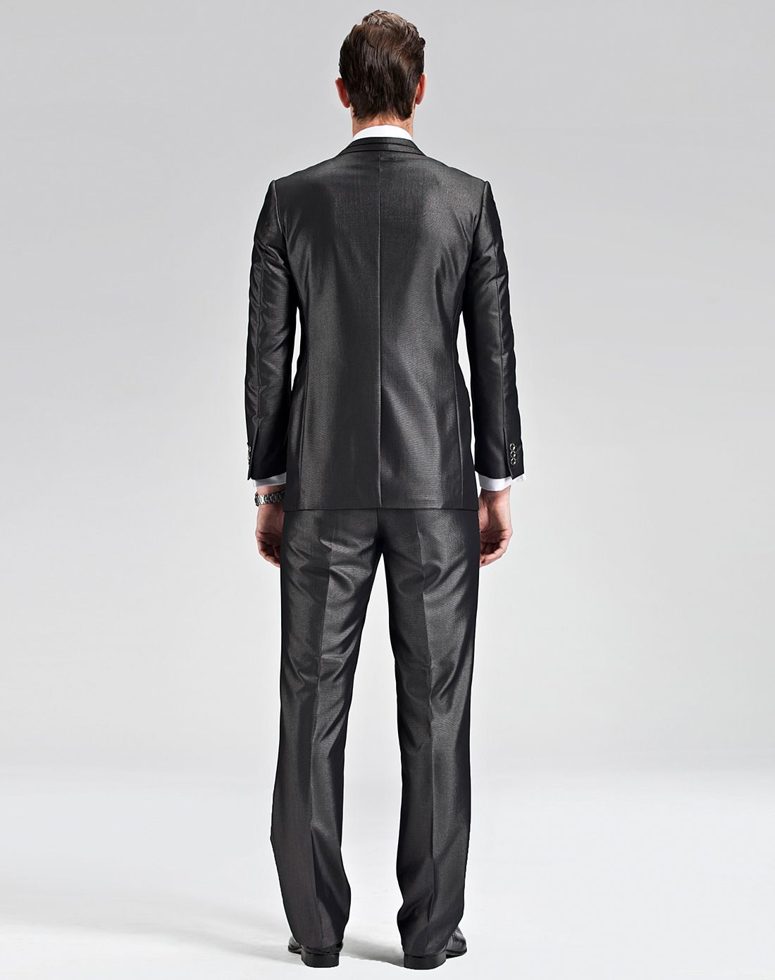 银灰色时尚韩版修身套西