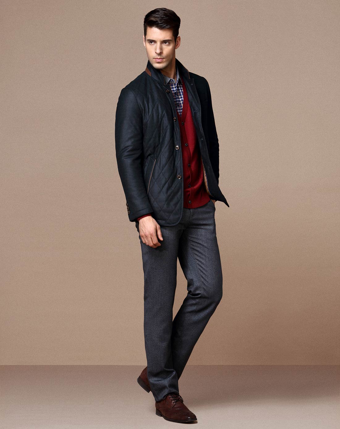 时尚休闲硬朗男人风保暖棉衣