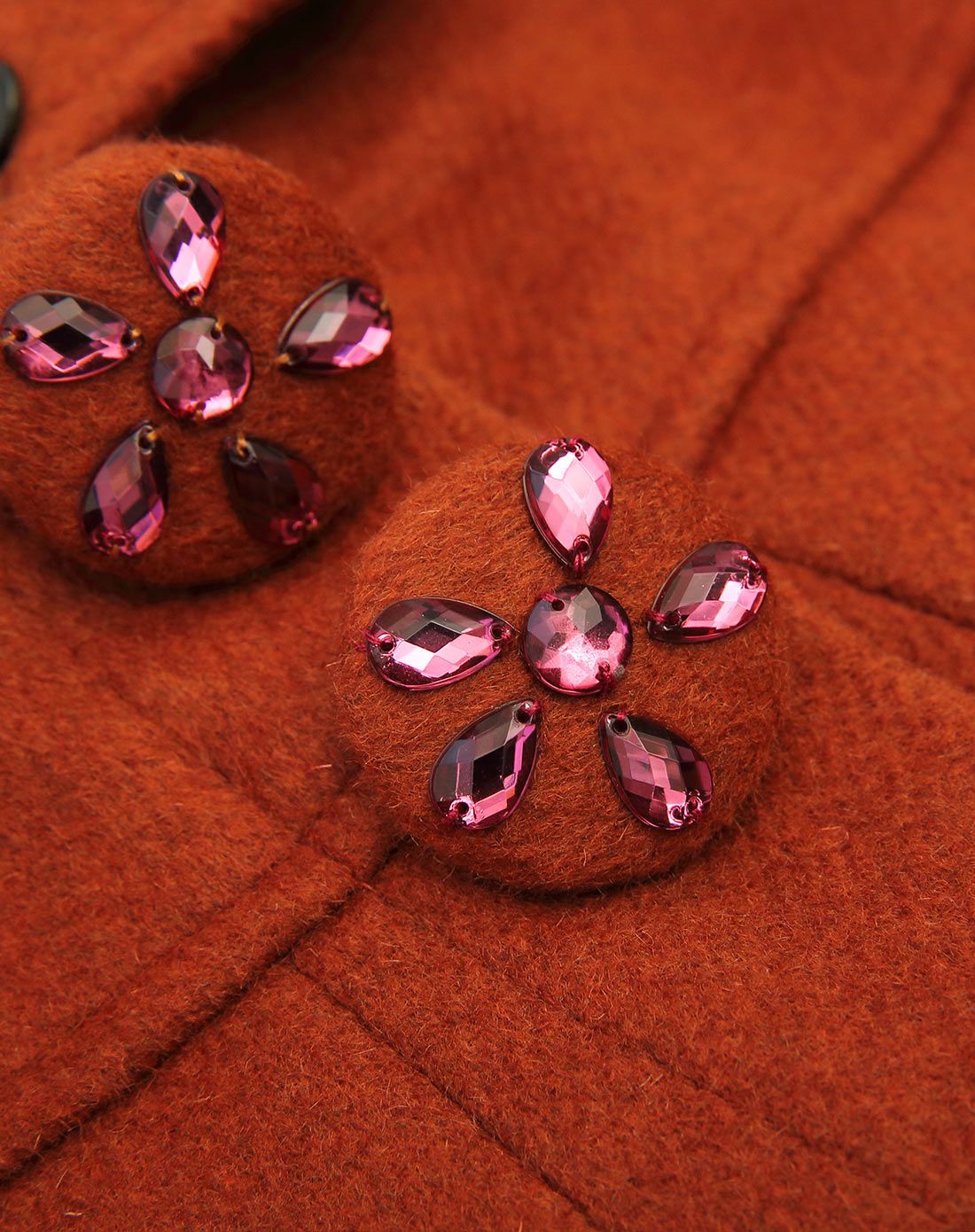 桦茶色气质纯色中长款长袖大衣