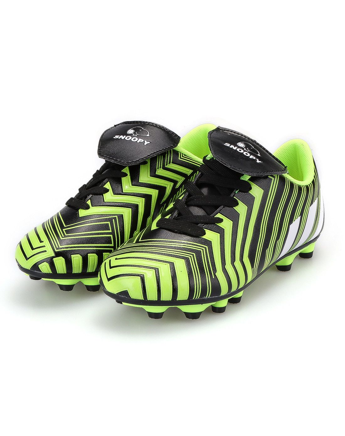 男童荧光绿中童段炫彩亮丽休闲足球鞋