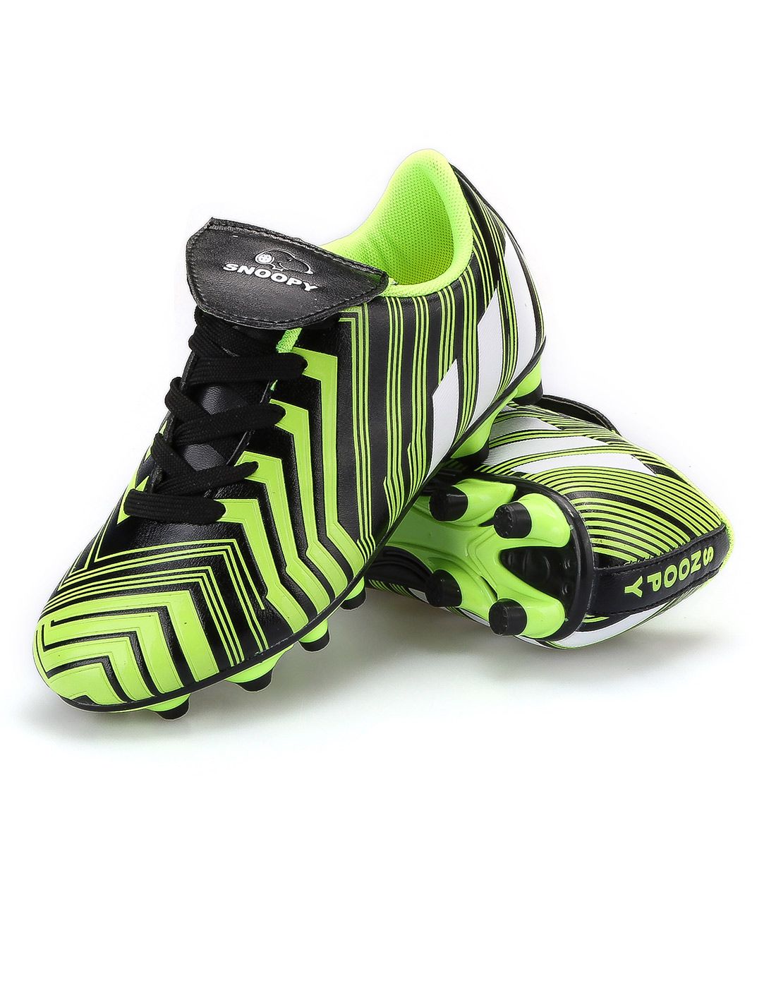 男童荧光绿中童段炫彩亮丽休闲足球鞋