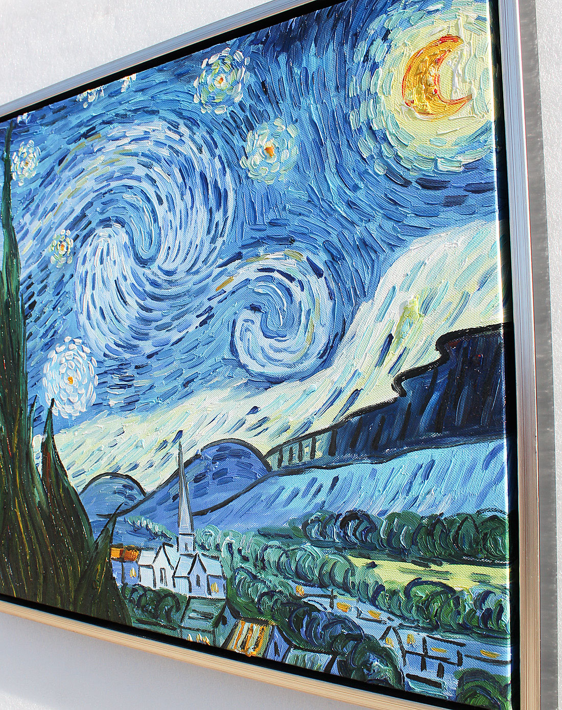 梵高星空-纯手绘油画(单幅)