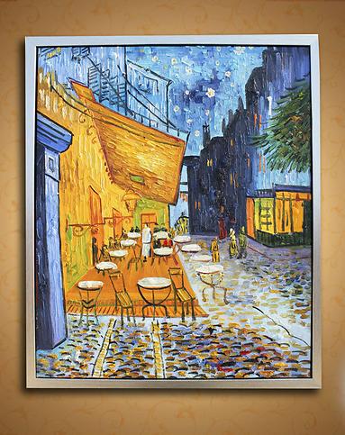 咖啡厅-纯手绘油画(单幅)