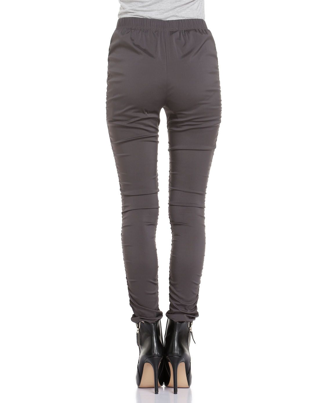 女灰色时尚摩登打底裤