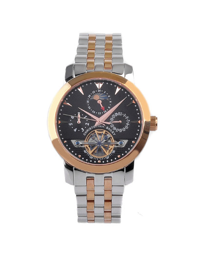 珂芮柏蒂christopher bailey钟表专场男款黑色双日历月相指挥官系列