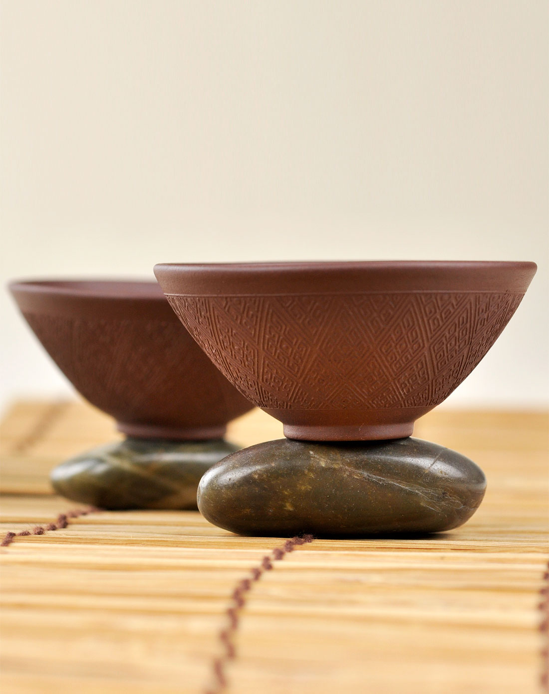 紫砂斗笠品茗杯2件套