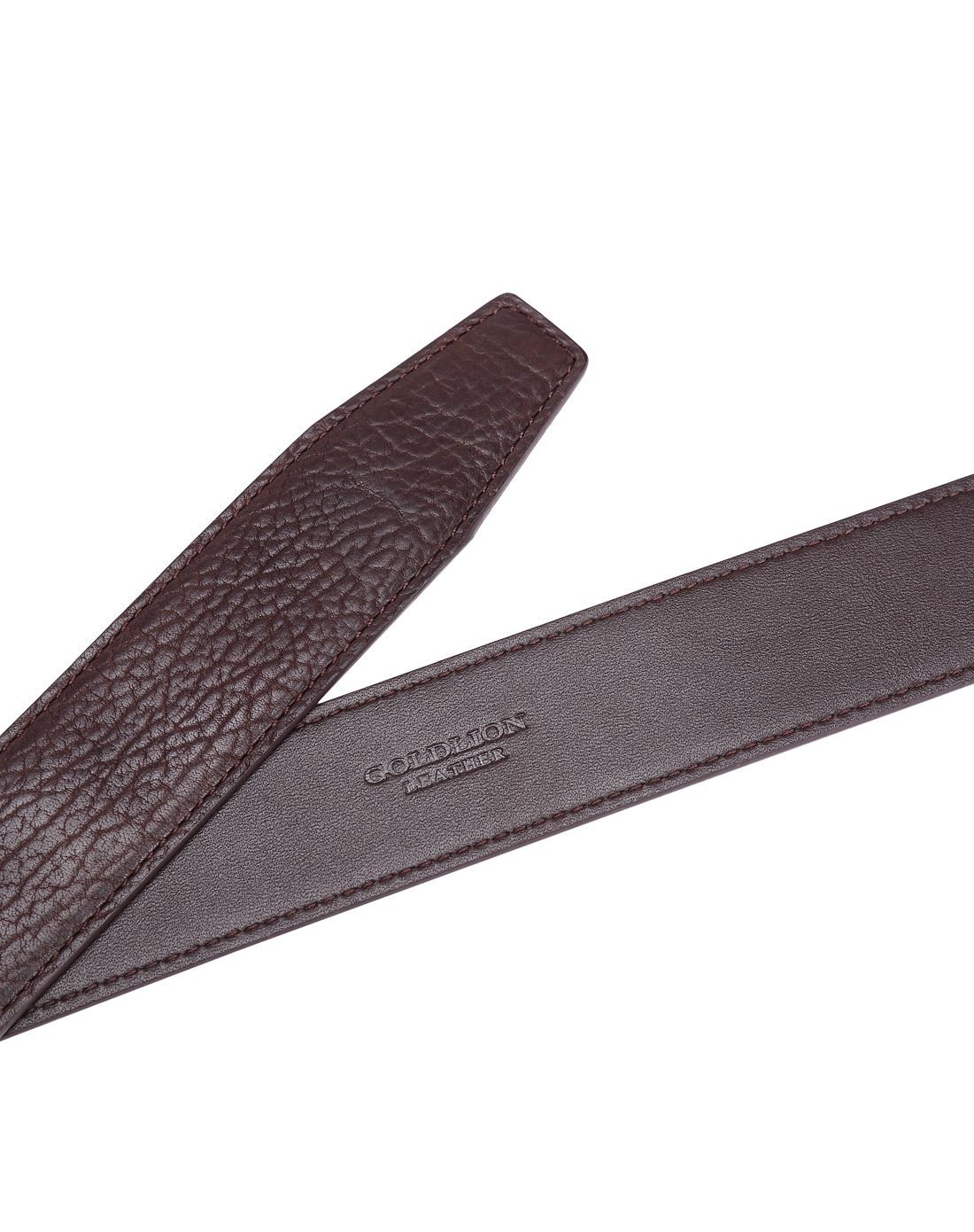 男装啡色商务正装(海豹皮)自动扣皮带