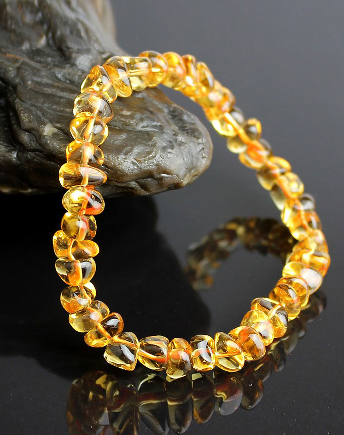 黄水晶手链随形(附证书)