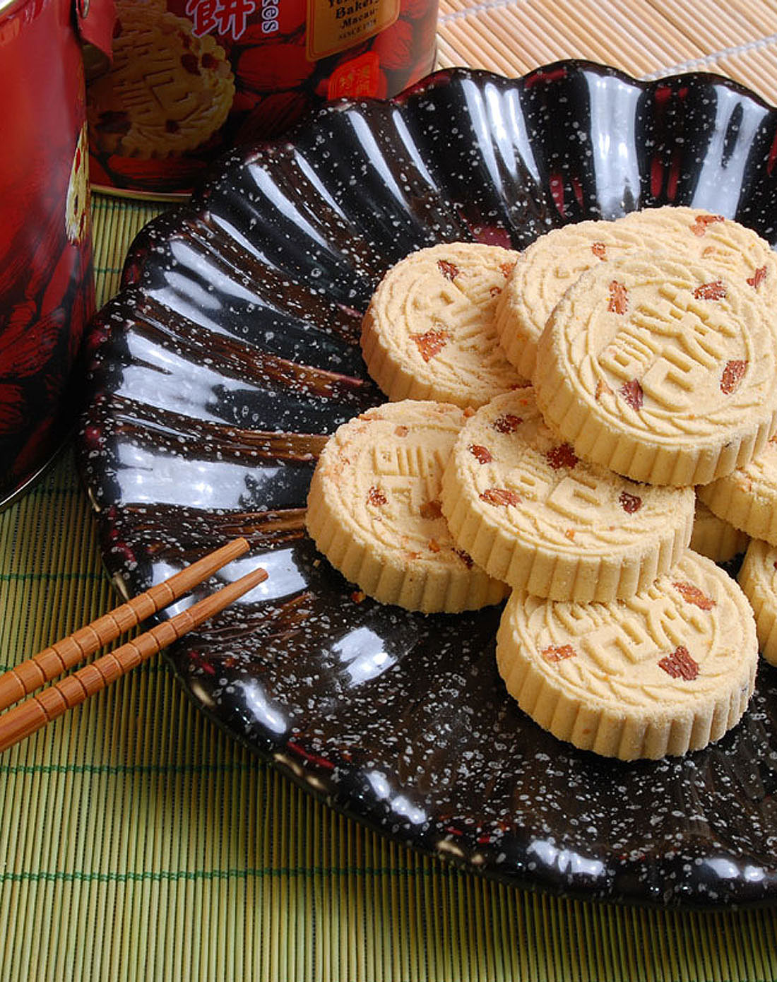 澳门英记 罐装杏粒杏仁饼 500g