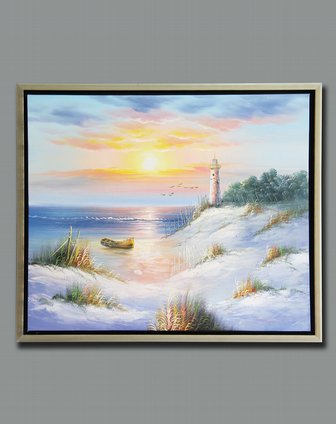 宜生活 《朝阳》纯手绘带框油画限量版