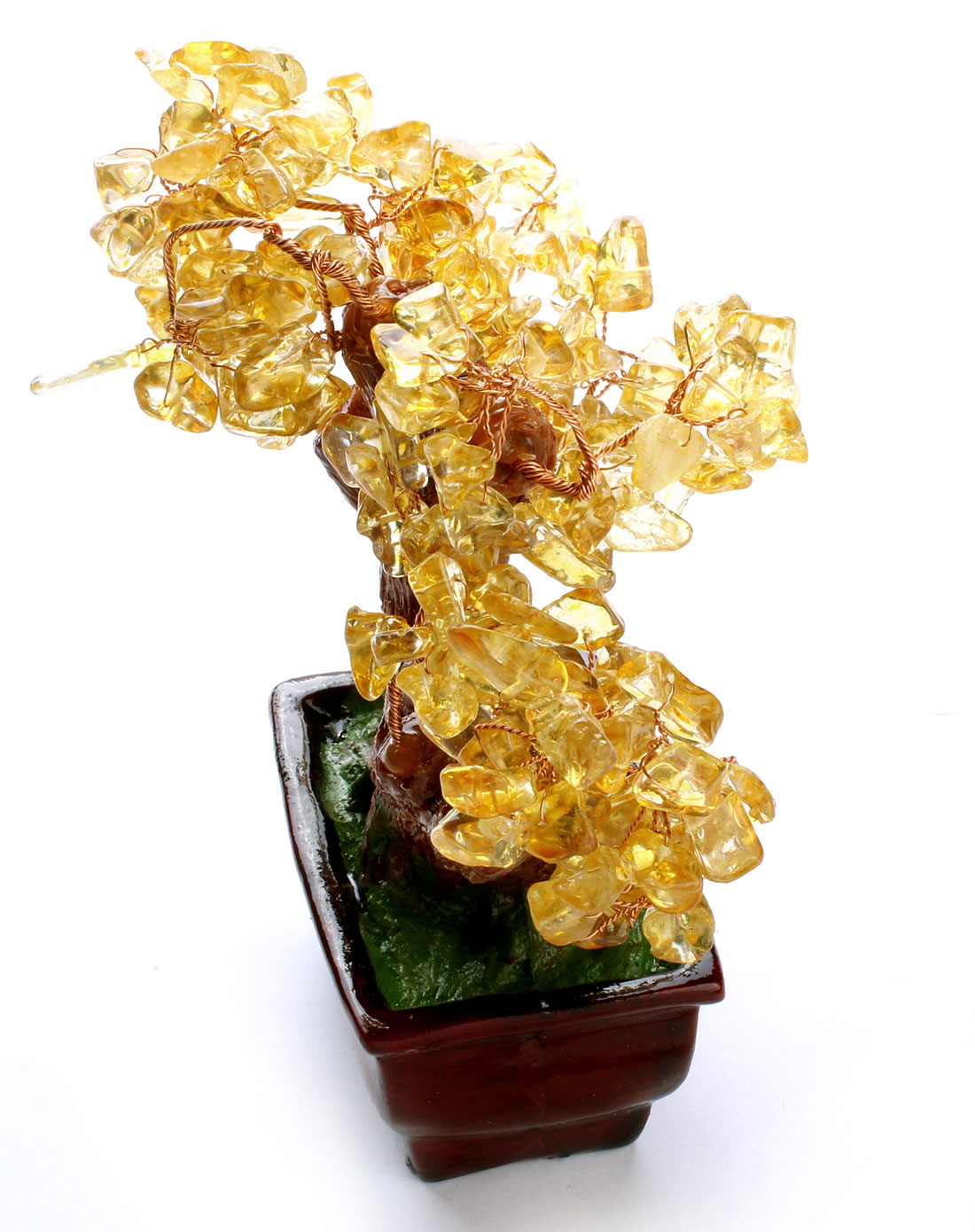 黄水晶招财树超值高档摆件风水助运送礼佳品