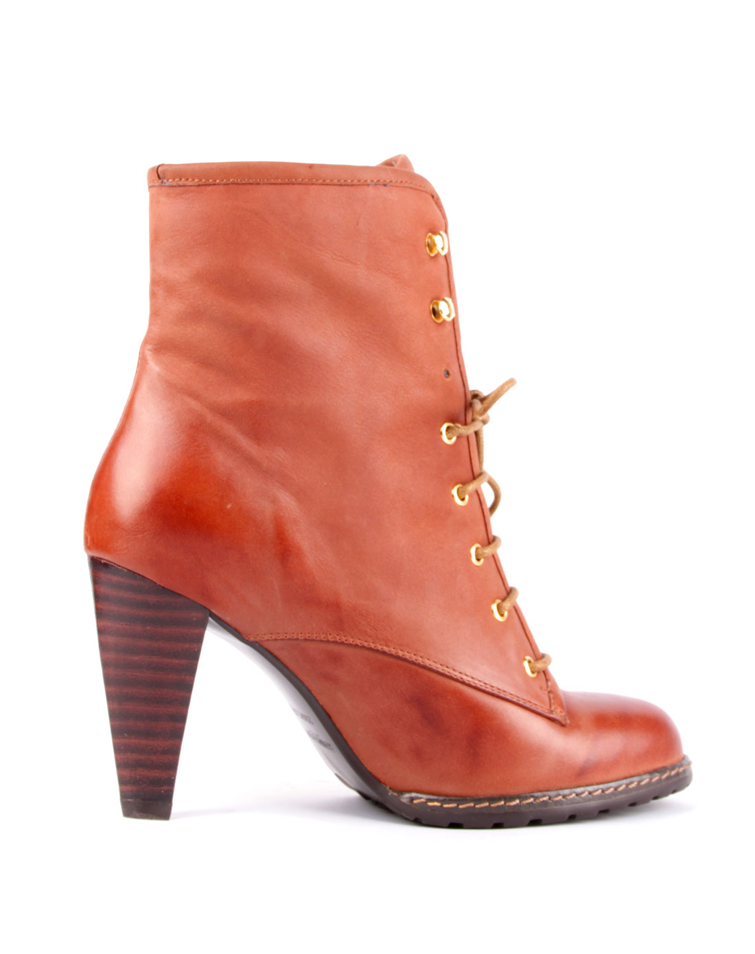 雨中雨女款咖啡牛皮短靴y14132-02320hs_唯品会