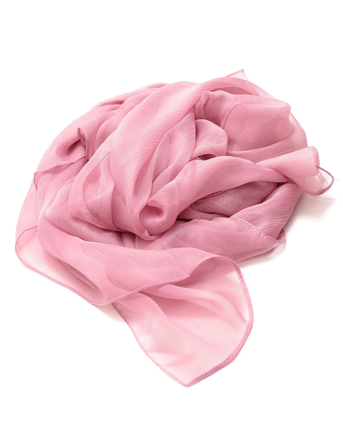 奥美嘉 女款皮粉色纯色时尚丝巾