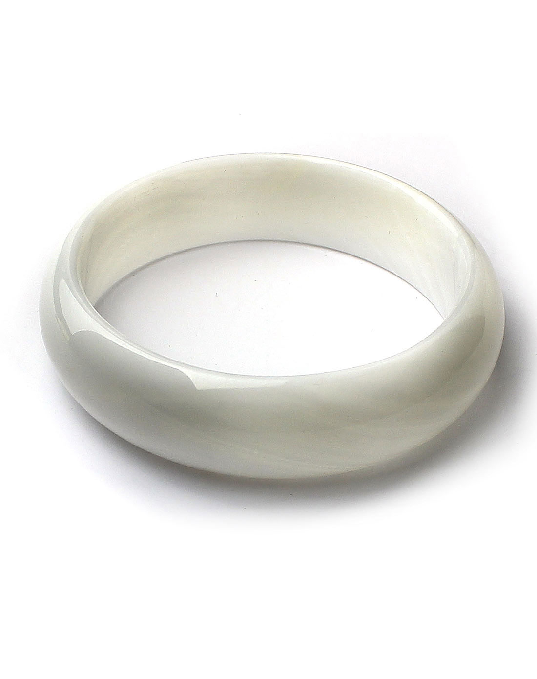 女款白色白砗磲手镯(附证书)