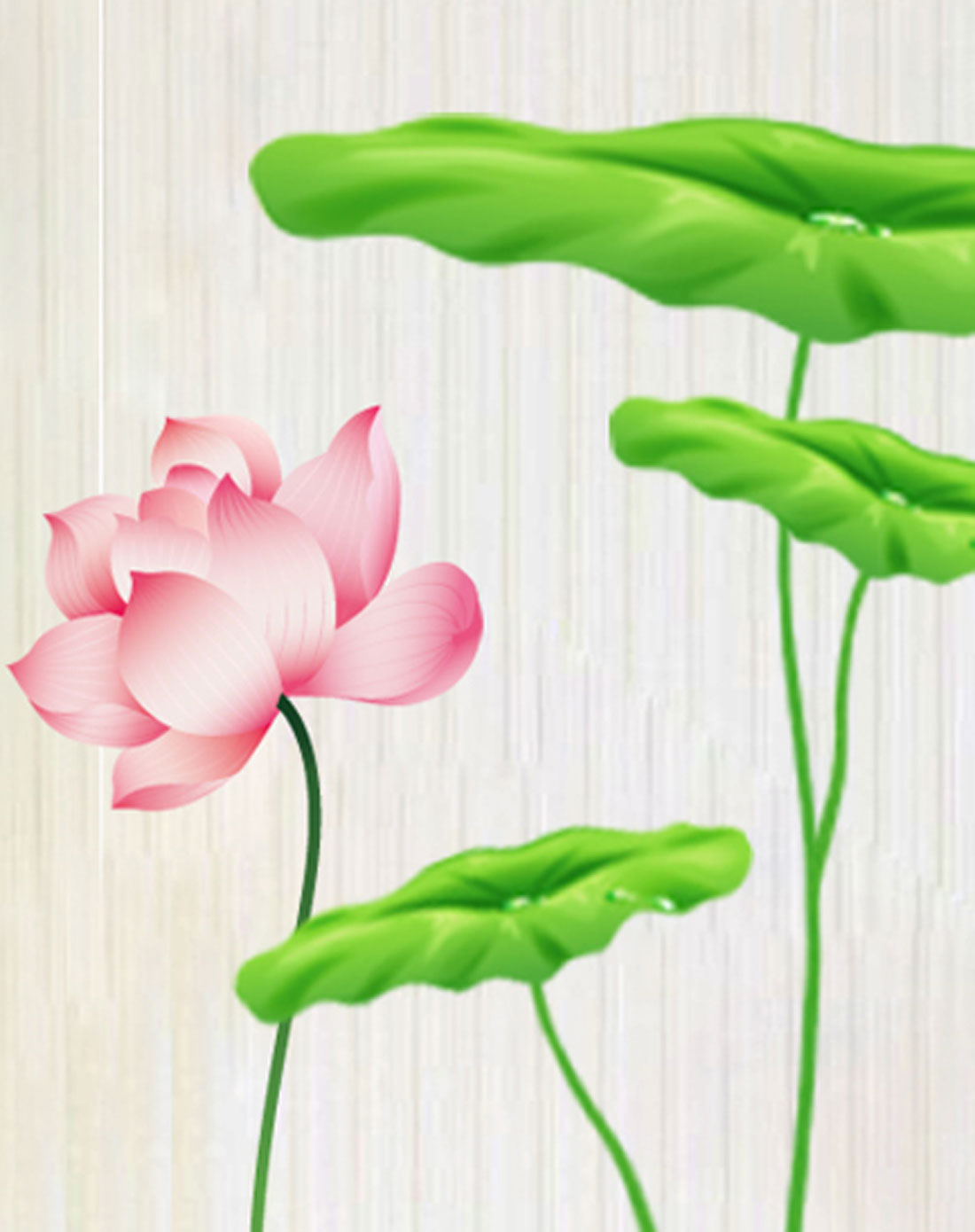 唯美荷花背景墙贴