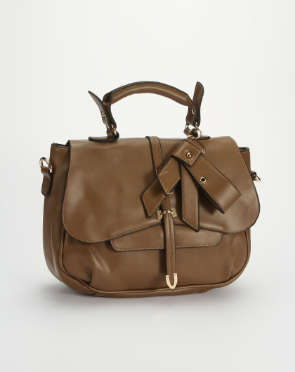 深棕色淑女手提两用包