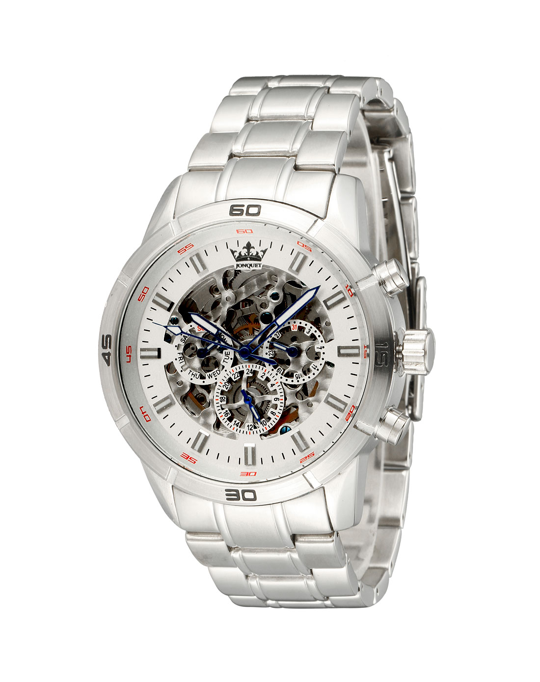 荣凯jonquet手表专场 (无定价不上线)男款白/黑色简洁压纹腕表