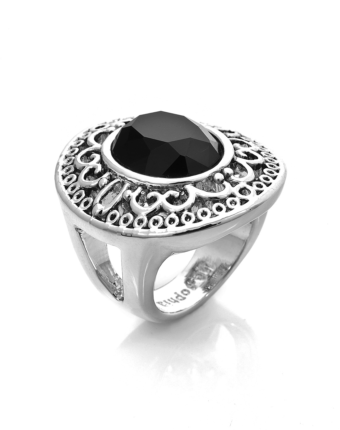 黑宝石lyrical银丝戒指