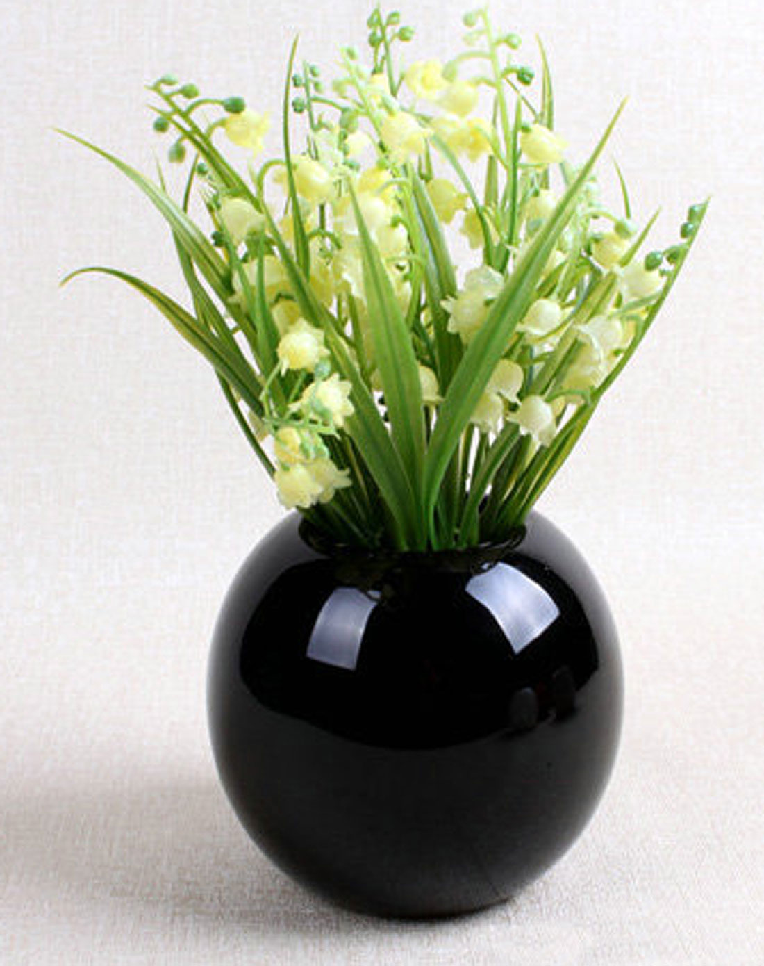 伊加 立体圆艺陶瓷小花瓶(黑色)