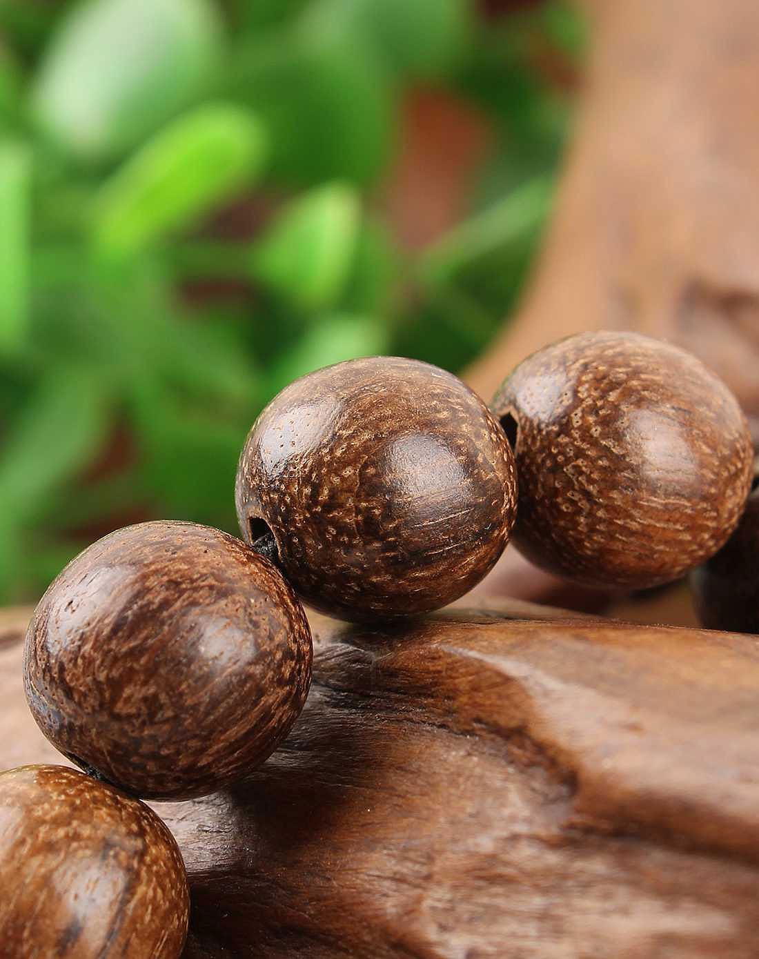 天然红沙沉沉香佛珠手串13mm