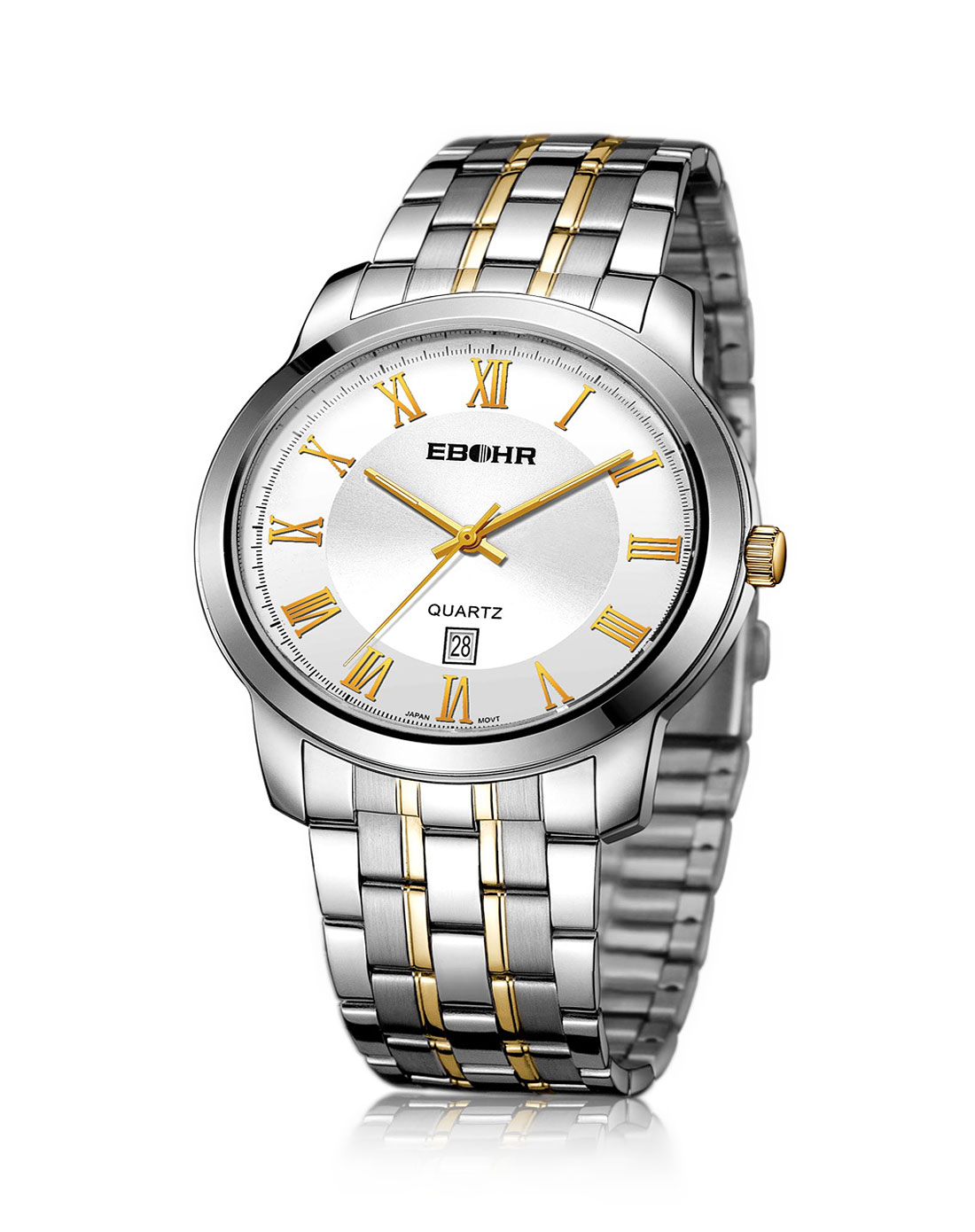 依波ebohr手表专场-女款白面金精品正装系列石英表