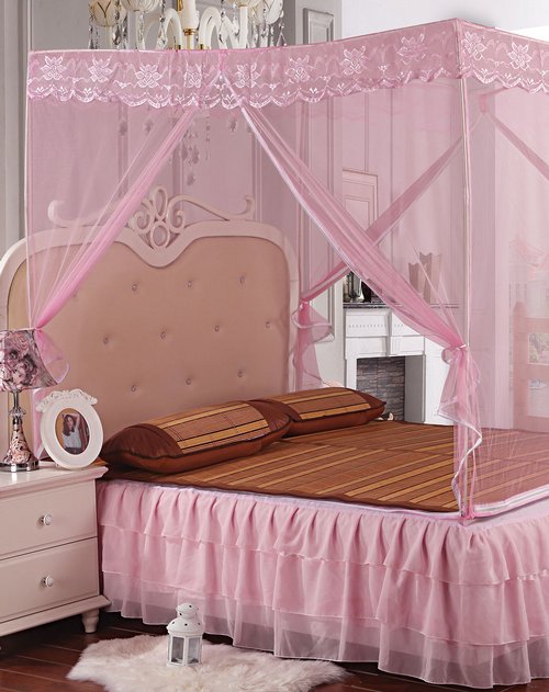 5m床时尚方帐150*200cm(粉)